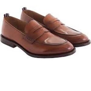 Oar Stripe penny loafers in Italian leather